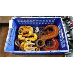 TRAY OF STEEL HOOKS