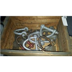 WOOD CRATE OF SHACKLES