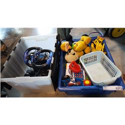 2 BOXES OF TOYS AND ELECTRONICS