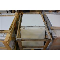 14 BOXES, NEW SANTA MARGHERITA ITALIAN 24 X 24 INCH WHITE QUARTZ FLOOR AND WALL TILE, 224 SQFT