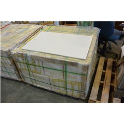 40 BOXES NEW ITALIAN CERAMIC WHITE 12 INCH BY 24 INCH FLOOR TILES, 6PC/BOX