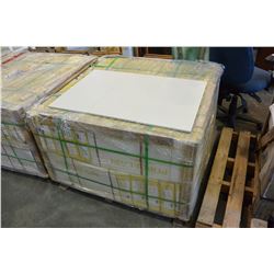 40 BOXES NEW ITALIAN CERAMIC WHITE 12 INCH BY 24 INCH FLOOR TILES, 6PC/BOX