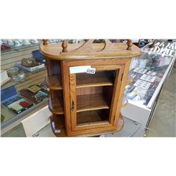 OAK CURIO CABINET