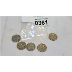 5 1936 BUFFALO NICKELS