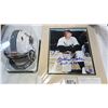 Image 1 : SIGNED BASEBALL PRINT AND MINI NFL HELMET