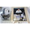 Image 2 : SIGNED BASEBALL PRINT AND MINI NFL HELMET