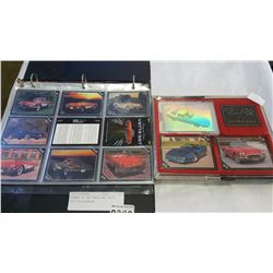 BINDER OF CAR CARDS AND VETTE SET COLLECTABLES