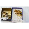 Image 1 : BLACK ALASKA PENDANT NECKLACE AND VARIOUS ESTATE RINGS