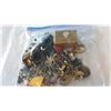 Image 2 : BAG OF JEWELERY, SILVER AND OTHERS, AND GLASS TEA LIGHT HOLDERS