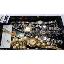 TRAY OF ESTATE LADIES WATCHES