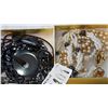 Image 2 : TWO TRAYS OF BLACK ALASKA DIAMOND AND PEARL JEWELLRY