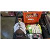 Image 1 : CRATE OF CAMPING AND HUNTING ITEMS