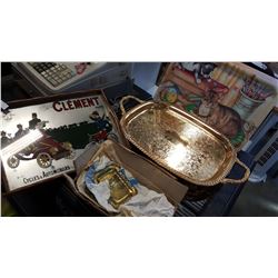SERVING TRAYS MIRRORED ADVERT TRAY