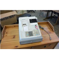 SHARP CASH REGISTER WITH KEY AND CASH DRAWER