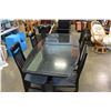Image 2 : BLACK DINING TABLE WITH 6 CHAIRS