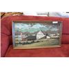 Image 1 : FRAMED FARM SCENE TAPESTRY