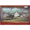 Image 2 : FRAMED FARM SCENE TAPESTRY