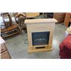 Image 2 : SMALL OAK CASED 1500 WATT ELECTRIC FIREPLACE