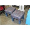 Image 2 : PAIR OF UPOLSTERED FOOT STOOLS