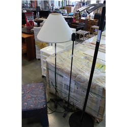 2 BLACK FLOOR LAMPS