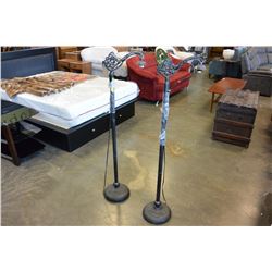 PAIR OF METAL FLOOR LAMPS