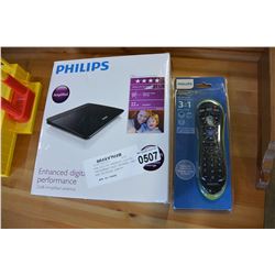 NEW PHILIPS ENHANCED DIGITAL PERFORMANCE HDTV ANTENNA, AND NEW UNIVERSAL REMOTE