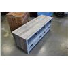 Image 2 : NEW MODERN BEACHWOOD ENTERTAINMENT STAND WITH 2 DRAWERS