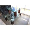 Image 2 : LARGE DESIGNER GLASSTOP COFFEE AND ENDTABLE