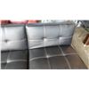 Image 2 : BLACK MODERN LEATHER FOLDING FUTON/ DAY BED
