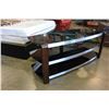 Image 3 : AS NEW MODERN GLASS 3 TIER TV STAND
