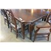 Image 2 : MODERN ESPRESSO TABLE, LEAF, AND 6 CHAIRS