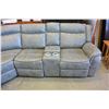 Image 2 : BRAND NEW 3 PIECE GREY PALOMINO SETIONAL SOAF, WITH 3 POWER RECLINERS, LIGHTED CUPHOLDERS AND CONSOL