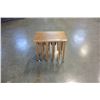 TEAK END TABLES W/ 4 NESTING FOLDING END TABLES