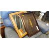 Image 1 : MIRRORED MEDICINE CABINET AND VINTAGE SERVING TRAY
