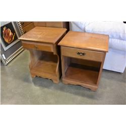 TWO 1 DRAWER NIGHTSTANDS
