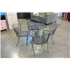 Image 1 : METAL PATIO TABLE AND 4 CHAIRS