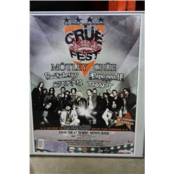 MOTLEY CRUE CONCERT POSTER WITH TICKET STUB