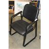 Image 2 : BLACK LEATHER OFFICE CHAIR