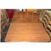 Image 2 : DARK WALNUT DINING TABLE WITH JACKNIFE LEAF AND 6 LEATHER SEAT CHAIRS