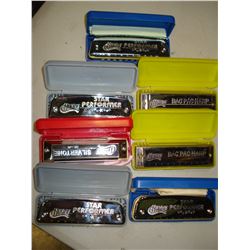 LOT OF 7 HARMONICAS