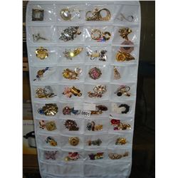 CASE OF VINTAGE BROOCHES