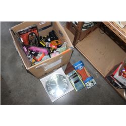 BOX OF CAMPING AND HUNTING ITEMS