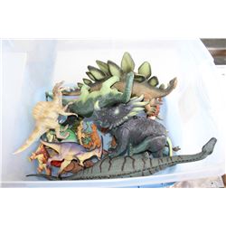 TOTE OF QUALITY DINOSAUR COLLECTION