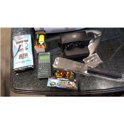 NEW HAND SAW SCIENTIFIC CALCULATOR AND SUNGLASSES