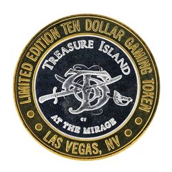 .999 Silver Treasure Island Las Vegas, Nevada $10 Casino Limited Edition Gaming
