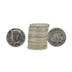 Roll of (20) Brilliant Uncirculated 1964 Kennedy Half Dollar Coins