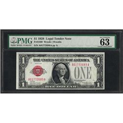 1928 $1 Legal Tender Note Fr.1500 PMG Choice Uncirculated 63EPQ