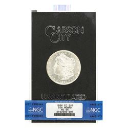 1884-CC $1 Morgan Silver Dollar Coin NGC MS65 GSA w/ Box & COA