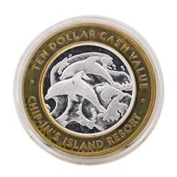.999 Silver Chip-Ins Island Resort Harris, MI $10 Limited Edition Gaming Token