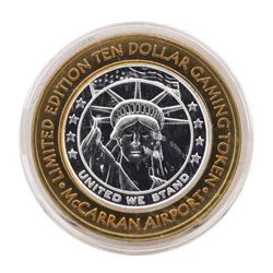 .999 Silver McCarran International Airport $10 Casino Limited Edition Gaming Tok